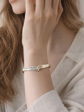 Vintage sterling‎ Modernist Chevron Style bracelet